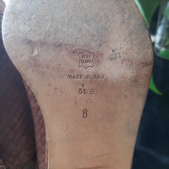 Via Spiga Woven Suede Mule in Cognac Sz 8 - Picture 6 of 10